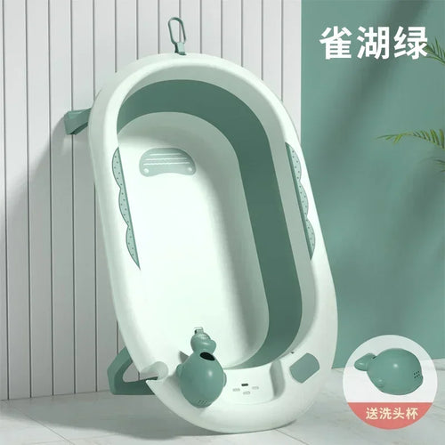 Foldable Baby Bathtub, Safe and Portable Bathing Solution for Infants and Toddlers, Suitable for 6-12 Months, Easy